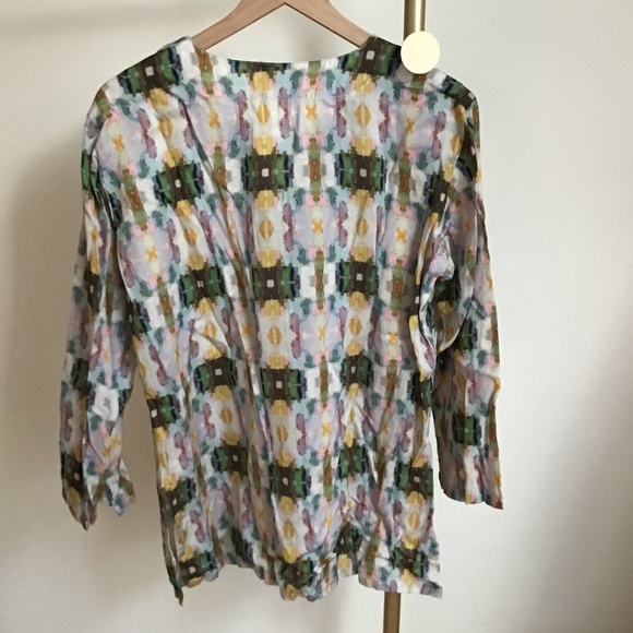 Laura Park Tunic Size Medium Multi Colored Art Design - Picture 3 of 4